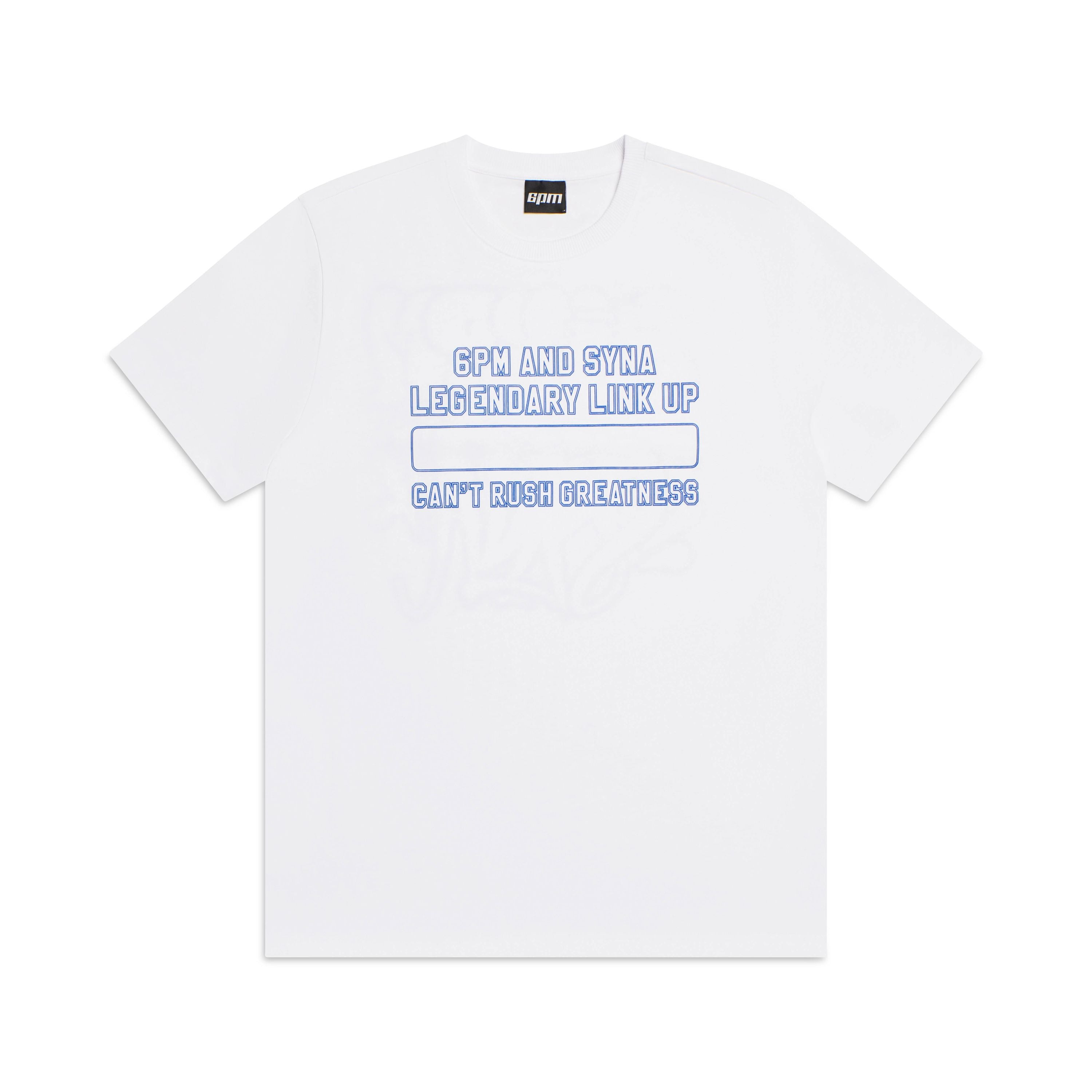 CENTRAL CEE x 6PM RECORDS CAN’T RUSH GREATNESS BUNDLE - LINK UP T-SHIRT WHITE